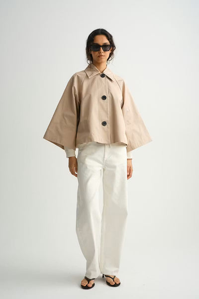 INWEAR JACKET RAIN PROOF CROP SWING TRENCH WIDE SLEEVE 30112234/151308 HINONA