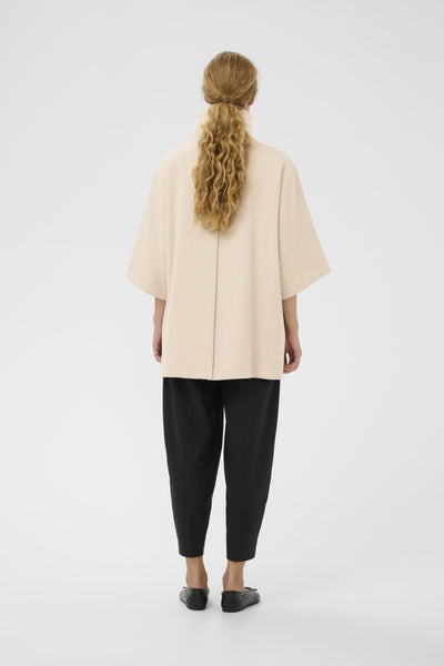 INWEAR JACKET WOVEN FUNNEL NECK LARGE BUTTONS HALF SLEEVE 30112218/300597 HOLLY