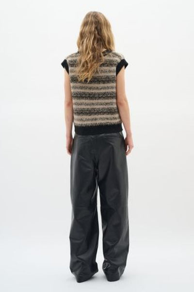 INWEAR VEST REVERSE SCANDI KNIT WITH BLACK BORDER 30110929 GILLIA