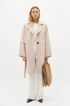 INWEAR COAT RECYCLED WOOL MIX ONE BUTTON TIE BELT BACK VENT 30109489