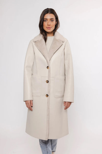 RINO & PELLE COAT REVERSIBLE ECO LEATHER AND FAUX FUR 7002412