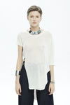 IXOS SWEATER LINEN ASYMETRIC MESH AND GEORGETTE 20407-044JA