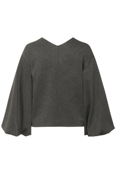 INWEAR TOP TENCEL V FRONT AND BACK 3/4 PUFF SLEEVE 30112307/300596 KINCENT