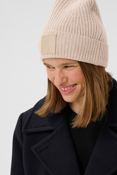 INWEAR BEANIE RIB LAMBSWOOL WITH LOGO PATCH 30109779/134031 KAXY
