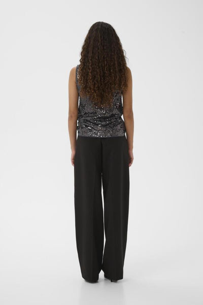 INWEAR VEST FULLY LINED SEQUIN DEEP V NECK WITH PIPING 30112127 KIMBA