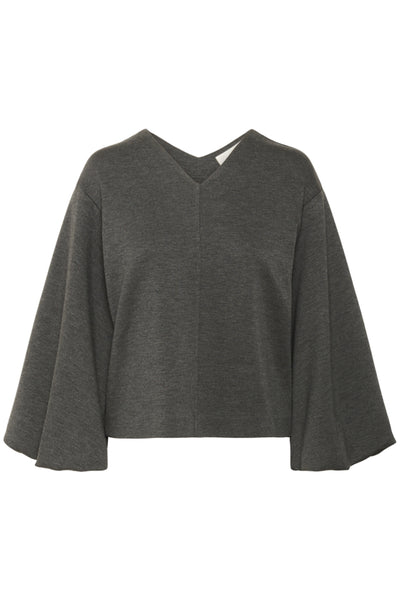 INWEAR TOP TENCEL V FRONT AND BACK 3/4 PUFF SLEEVE 30112307/300596 KINCENT