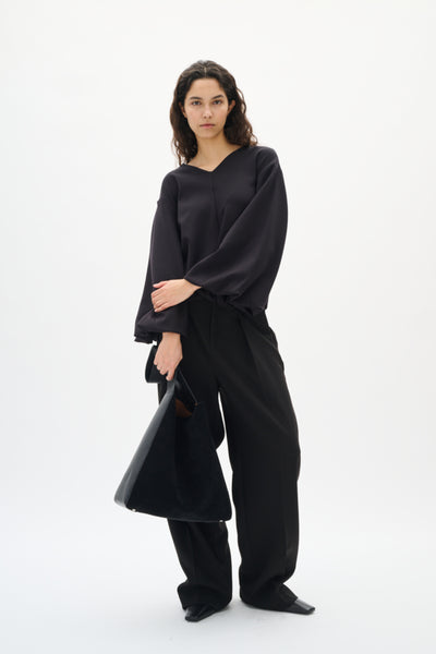 INWEAR TOP TENCEL V FRONT AND BACK 3/4 PUFF SLEEVE 30112307/194008 KINCENT