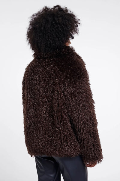 RINO & PELLE JACKET FAUX MONGOLIAN FUR 7002611 LIAS
