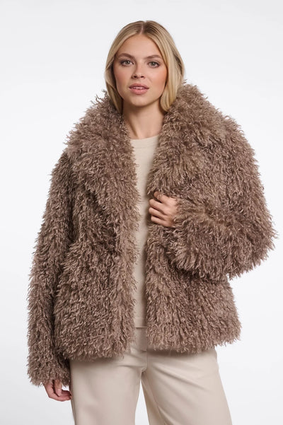 RINO & PELLE JACKET FAUX MONGOLIAN FUR 7002611 LIAS