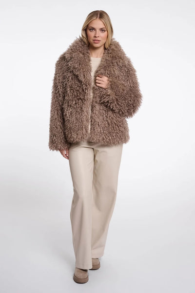 RINO & PELLE JACKET FAUX MONGOLIAN FUR 7002611 LIAS