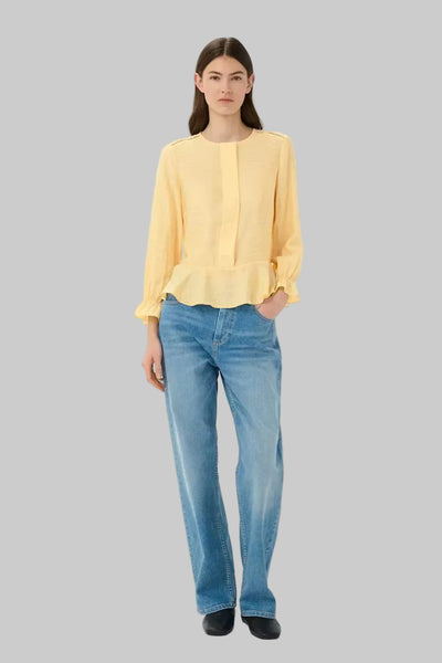 INWEAR TOP SHOULDER DETAIL RUFFLE CUFFS BUTTON PLAKET 30112586/130916 LINNIS