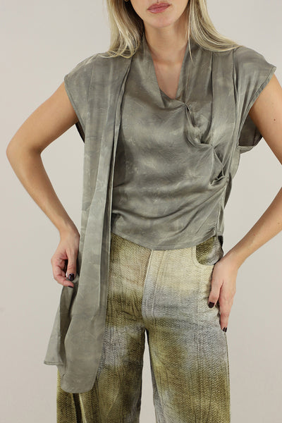 MALLONI MLO TROUSER WIDE LEG SUBTLE CHEVRON VELOUR SEAM DETAIL P25I70380-002CEC CIP E CIOP