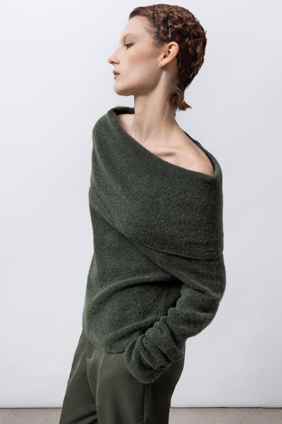 LOTUS EATERS SWEATER CROPPED CHUNKY KNIT XVLA/001