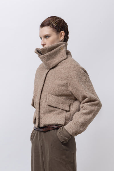 LOTUS EATERS JACKET WOOL MIX FLAP POCKETS 35/MERISIAN