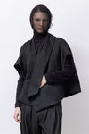 LOTUS EATERS CAPE WITH SHORT SLEEVES ASYMETRIC LAPEL 27/RENAK