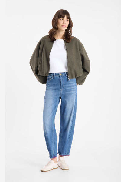 RAFFAELLO ROSSI JEAN STRETCH 7/8 BARREL LEG 5 POCKET 505378/9373-847 HANNI