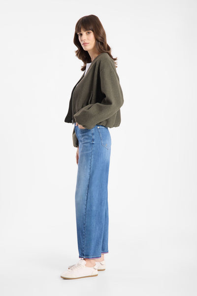 RAFFAELLO ROSSI JEAN STRETCH 7/8 BARREL LEG 5 POCKET 505378/9373-847 HANNI