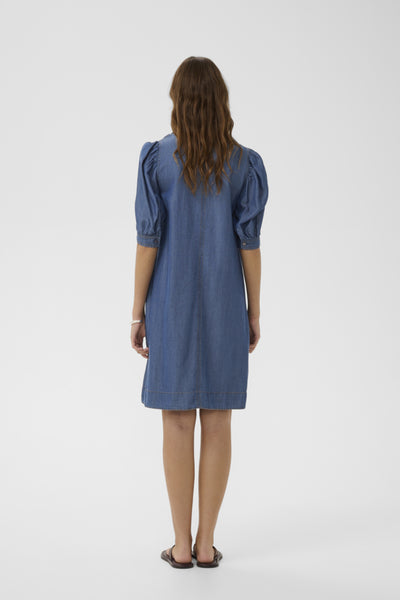 INWEAR DRESS A LINE V WITH COLLAR HALF SLEEVE CUFF AND BUTTONS 30110314 RACHEL