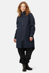 ILSE JACOBSEN RAINCOAT FLEECE LINED WITH DETACHABLE HOOD RAIN128/660 DARK INDIGO