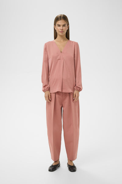 INWEAR TOP SILKY SUBTLE CROSS OVER V NECK ELASTICATED CUFF 30105766/181435 RINDA