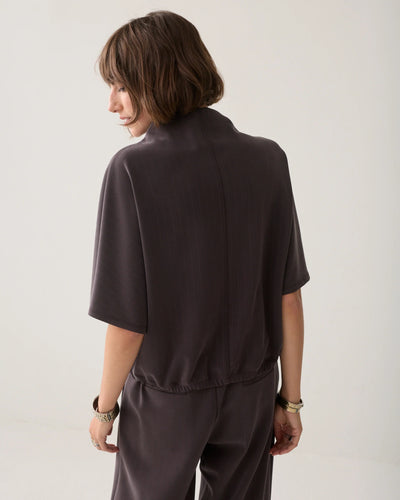 SUMMUM TOP CAP SLEEVE PINSTRIPE SCUBA 3s5363-30716