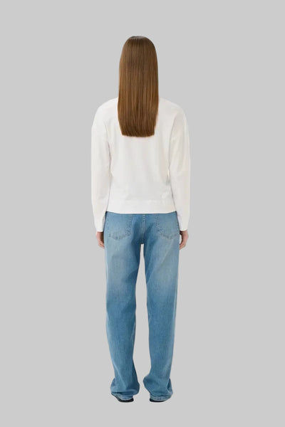 INWEAR TOP TWIST KNOT FRONT LONG SLEEVE COTTON TEE 30112446/300001 SOPHIE