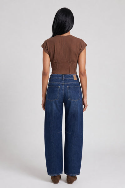 RAFFAELLO ROSSI JEAN BARREL LEG STITCH DETAIL 005378/9383-885 TIRA