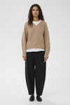 INWEAR SWEATER METALLIC KNIT RIB V NECK CUFFS AND HEM 30112050 TROA