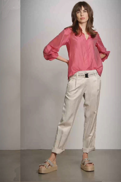 BEATE HEYMANN TROUSER TAPERED WITH PLEATS AND SNAP BELT 2015-5