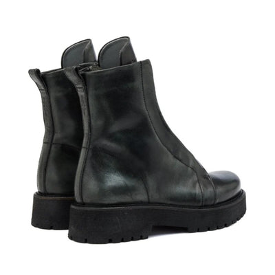 PATRIZIA BONFANTI BOOT LEATHER ANKLE SIDE ZIP PLAIN TONGUE 64035999 KUNI DENVER