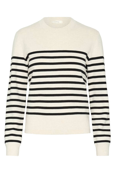 INWEAR SWEATER STRIPE RIB CREW NECK AND CUFF 30110296/300667 WALLIS STRIPE