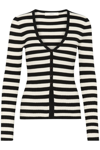 INWEAR CARDIGAN MULTI RIB & STRIPE SLIM FIT LONG SLEEVE 301210280/300027 WENDA