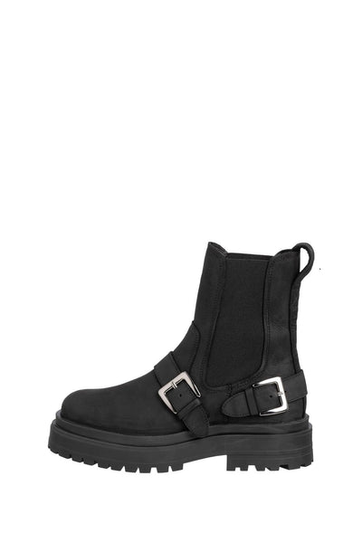 YAYA BOOT BIKER WITH DOUBLE BUCKLE AND STRETCH ANKLE 05-01320