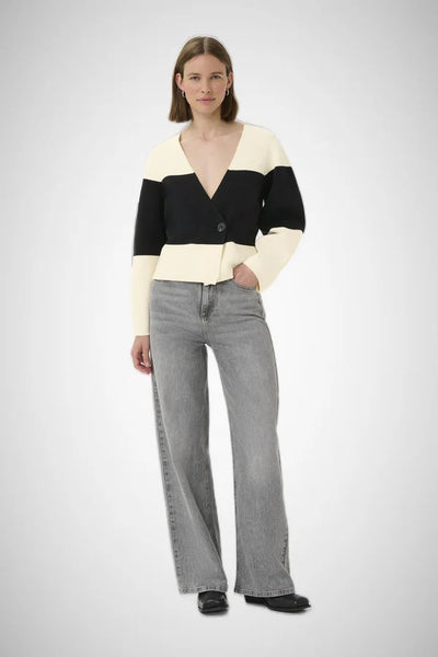 INWEAR CARDIGAN BROAD STRIPE ROUNDED SLEEVE DOUBLE BUTTON 30109741 KAYLLA