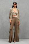 MES DEMOISELLES TROUSER SOFT LYOCELL WOOL MIX FLARE 25S-IBYSCUS