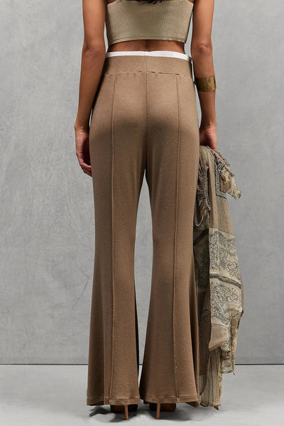 MES DEMOISELLES TROUSER SOFT LYOCELL WOOL MIX FLARE 25S-IBYSCUS