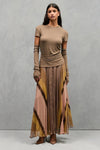 MES DEMOISELLES SKIRT LINED CHIFFON GRADIENT TIE DYE PRINT 25S-MASTIN