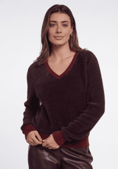 RINO & PELLE SWEATER SUPER SOFT V NECK 5002611 KEATH