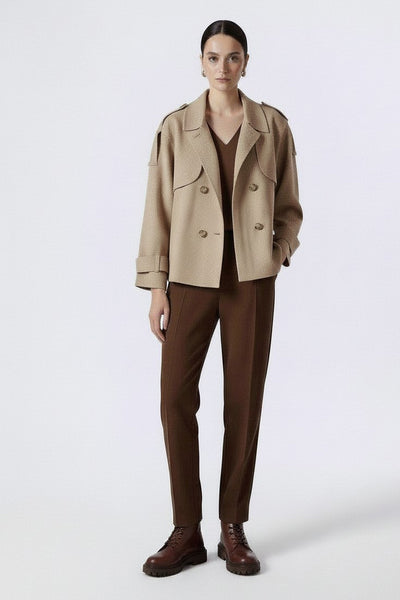 NOTSHY JACKET CASHMERE CROP TRENCH NF0U002 TALITA SAND