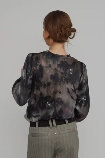 BEATE HEYMANN BLOUSE SILKY FLORAL PRINT 456-27